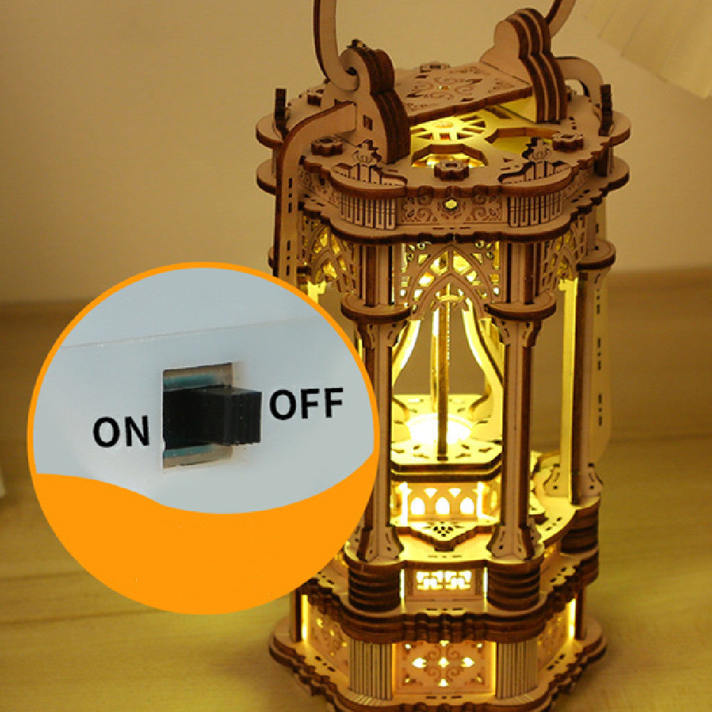 3D Wooden Vintage Lamp Puzzle - Sophie Gift Shop