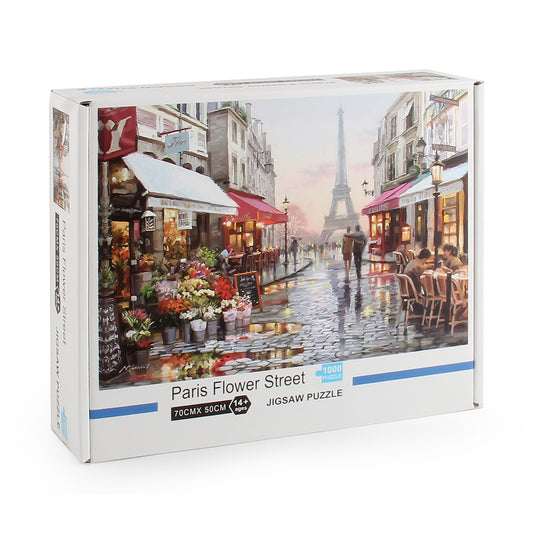 Eiffel Tower Flower Street Jigsaw Puzzle 1000PCS