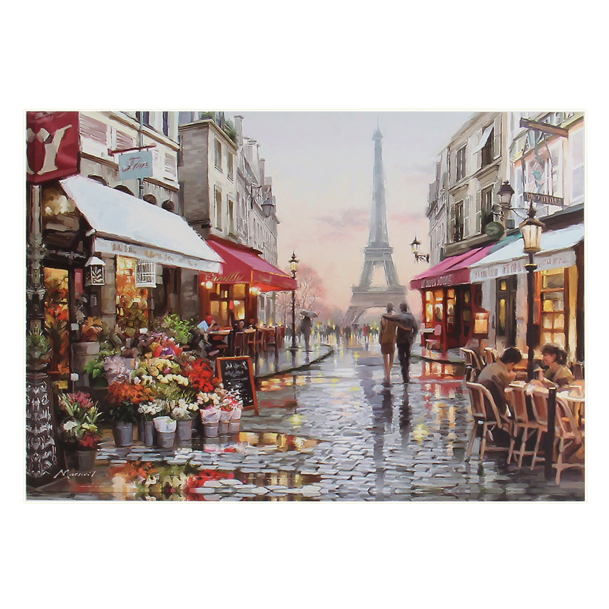 Eiffel Tower Flower Street Jigsaw Puzzle 1000PCS