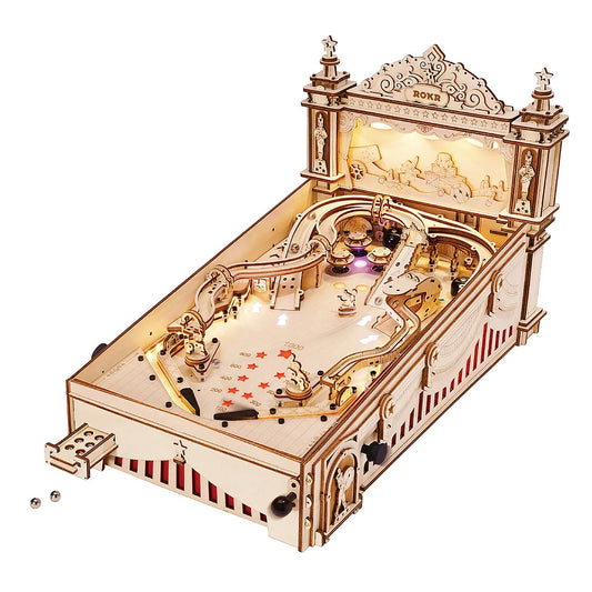 3D Wooden Pinball Machine Puzzle - 482PCS - Sophie Gift Shop