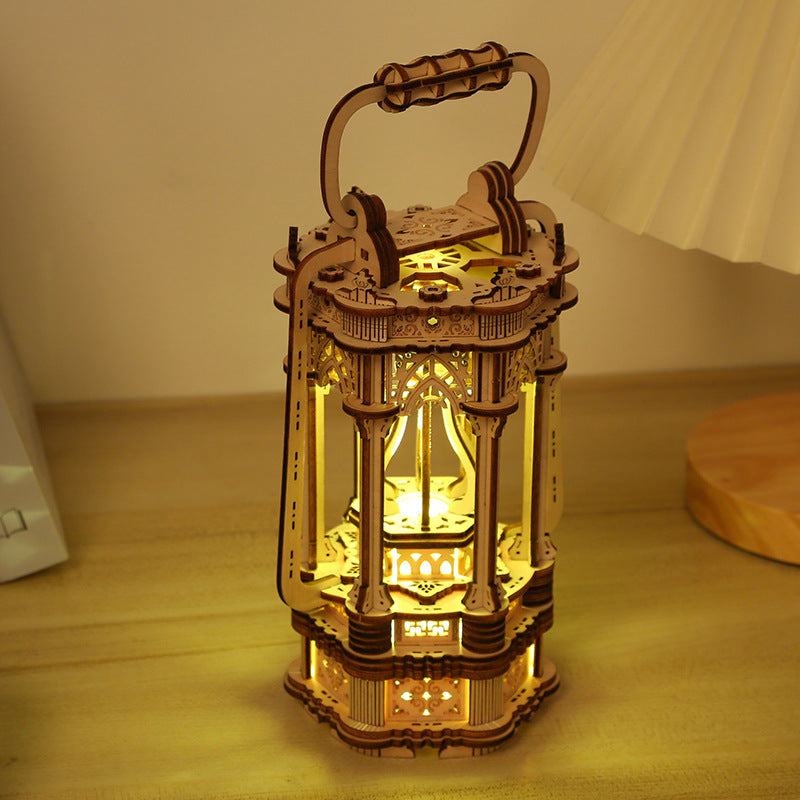 3D Wooden Vintage Lamp Puzzle - Sophie Gift Shop